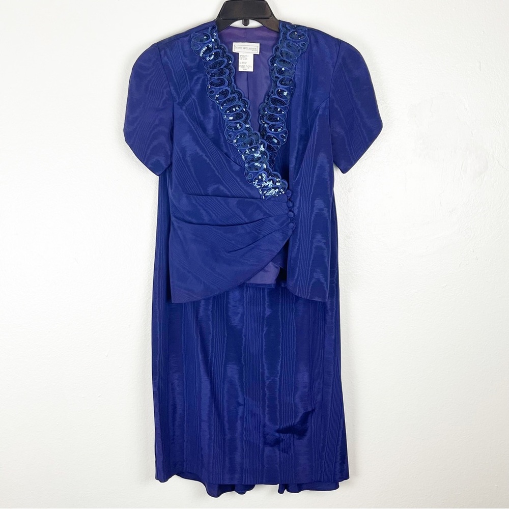 SCOTT McCLINTOCK American Vintage Purple Two Piece Suit Set, Size 12P